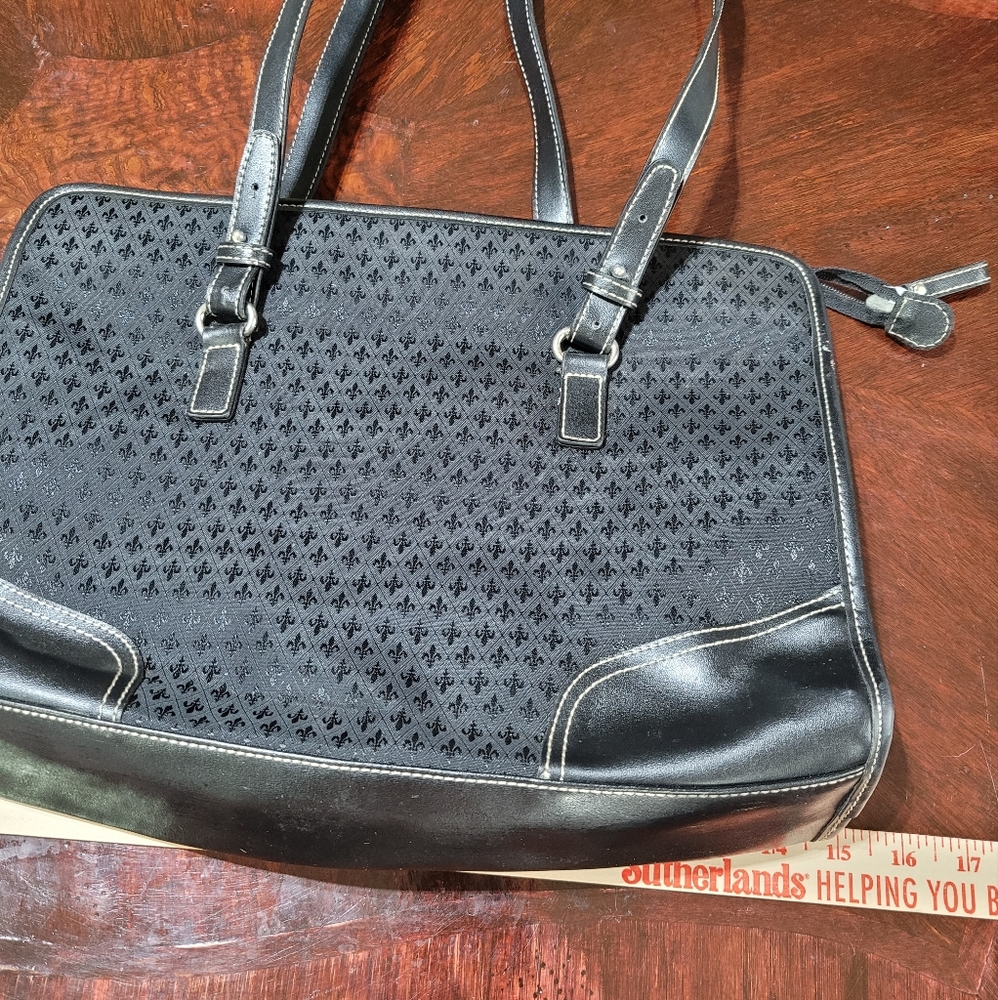 (3004)Vintage Crazy Horse Liz Claiborne Tote Bag Shoulder Bag